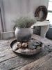 Picture of Metalen kerstbal sneeuwvlok antique 8 cm