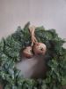 Picture of Nobilis krans 50 cm met zinken roestkleurige kerstballen