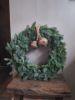 Picture of Nobilis krans 50 cm met zinken roestkleurige kerstballen