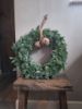 Picture of Nobilis krans 50 cm met zinken roestkleurige kerstballen