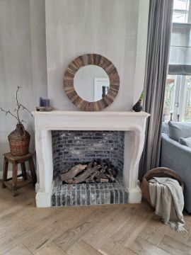 Picture of Rustieke spiegel rond oud hout 60 cm