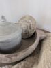 Picture of Authentieke stenen schaal rond met handvat beige