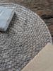 Picture of Vloerkleed handgeweven natuur wol Taupe rond 200 cm