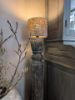 Picture of Baluster vloerlamp met beige linnen kap